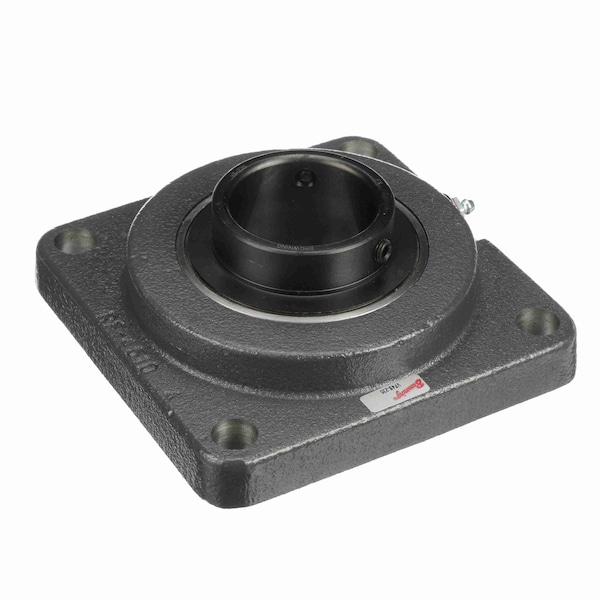 Mounted Cast Iron Four Bolt Flange Ball Bearing - 52100 Steel, Black Oxided Inner - Setscrew Lock